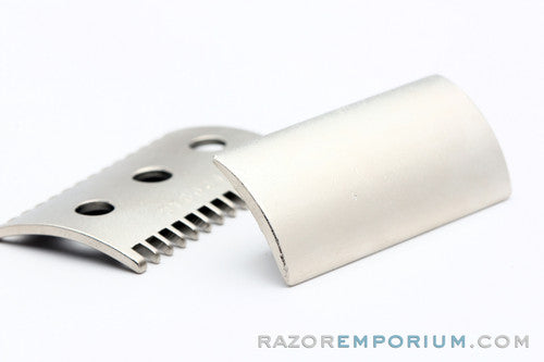 1917 Gillette Old Type Cap & Guard | Satin Nickel Revamp | Universally Threaded