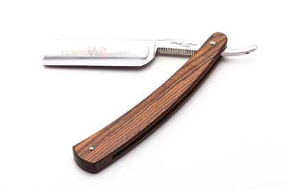 8/8" Ralf Aust Spanish Tip Straight Razor With Mexican Palisander Wood Scales