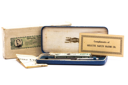 1920's Gillette Safety Razor Co. Office Knife w/ Replaceable Blades, Instructions & Original Case