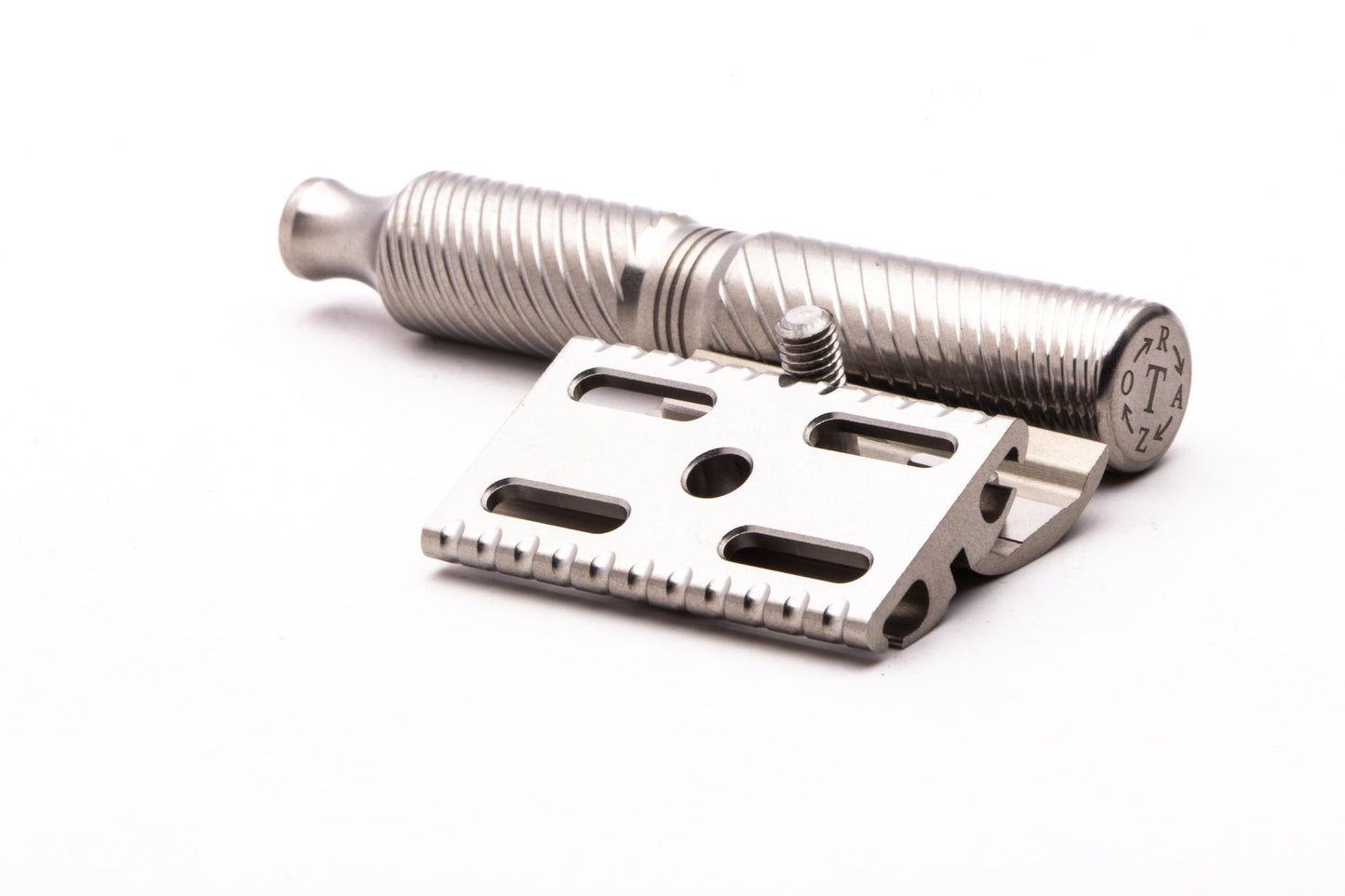 Timeless Razor | Titanium Scalloped .95mm Baseplate With Spiral Handle