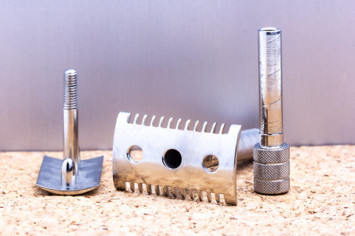 1960's Hoffritz Open Comb Double Edge Safety Razor | Factory Nickel Revamp