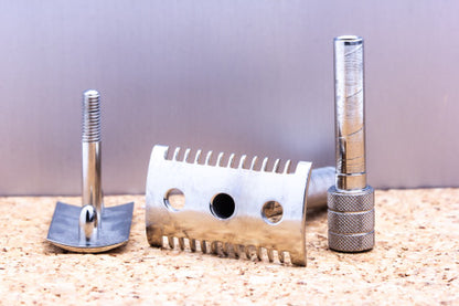 1960's Hoffritz Open Comb Double Edge Safety Razor | Factory Nickel Revamp