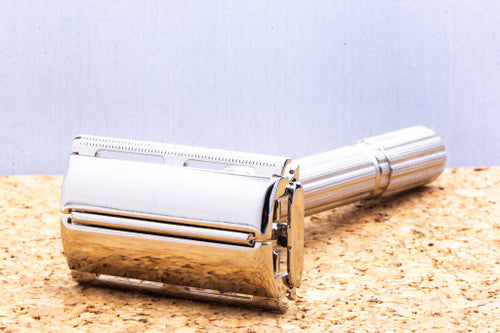 1968 N2 Gillette Slim Adjustable Double Edge Safety Razor | Factory Nickel Revamp
