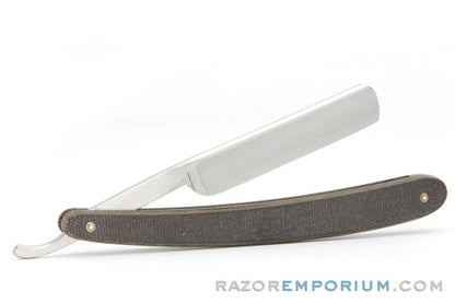 9/16" H. Boker Micarta Tree Brand Round Point Straight Razor | Shave Ready