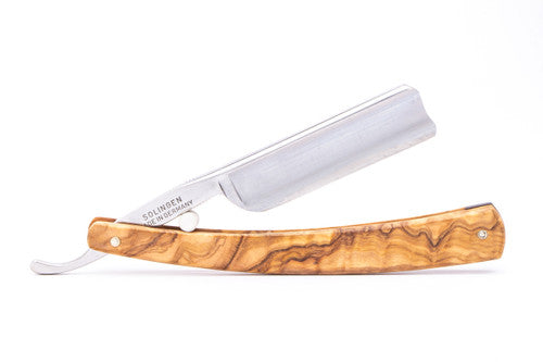 6/8" Ralf Aust Spanish Tip Straight Razor | Olive Wood Scales & Jimps Used