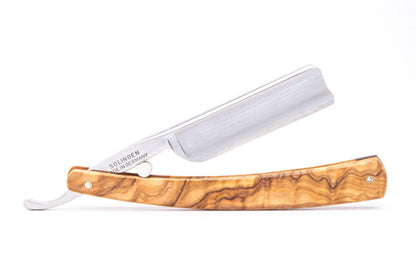 6/8" Ralf Aust Spanish Tip Straight Razor | Olive Wood Scales & Jimps Used