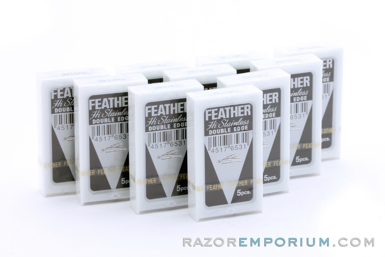 Feather Hi-Stainless Double Edge (DE) Blades