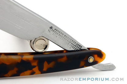 6/8" Joseph Rodgers & Sons Faux Tortoise Straight Razor | Sheffield, England