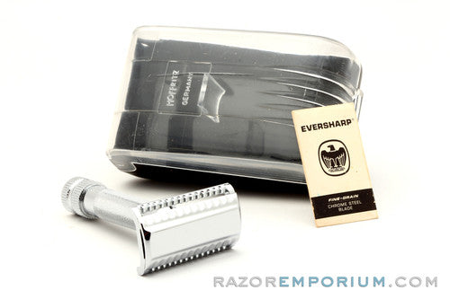 1960's Hoffritz Slant Safety Razor  w/ Case & Blade | DE Safety Razor