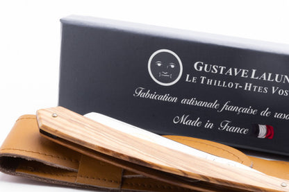 7/8" Ertan Süer Gustav LaLune Romulus Straight Razor | Olivewood Scales