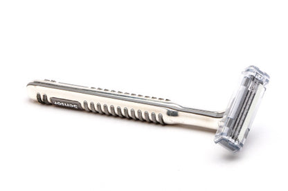 1997 Gillette Sensor Excel Brasil Edicao Comemorativa Silver Plated Razor with Wooden Case