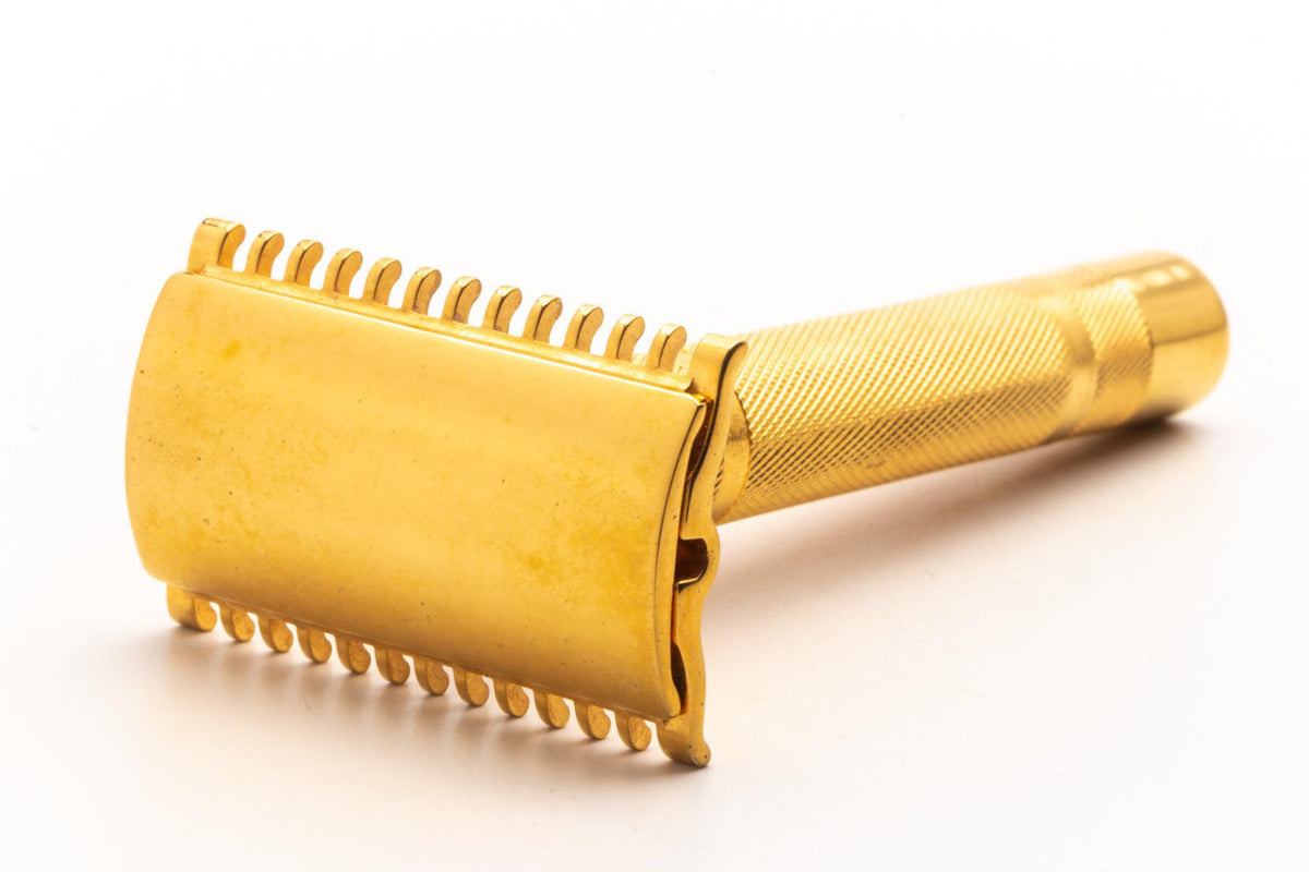 Camnom Razor 1930's Gillette NEW Common Bar Long Comb Razor | 24K Gold Revamp ...