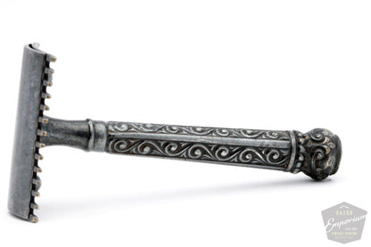 1909 Gillette ABC Pocket Edition Greek Column Handle Silver Patina