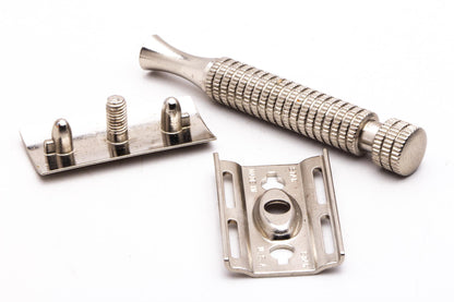 Vintage Silver Star Three Piece Double Edge Safety Razor Set | Original Condition