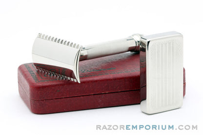 1920's Gillette Old Type DE Razor Lady's Debutante Set | Nickel Revamp