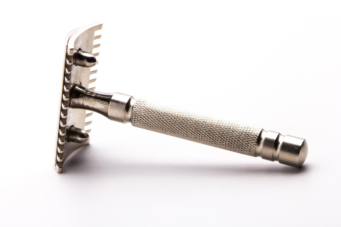 Open Comb Three Piece Double Edge Safety Razor | Factory Nickel Revamp